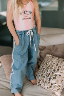 Donny pants | Medium denim blue | Fliink