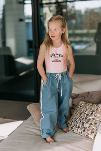 Donny pants | Medium denim blue | Fliink