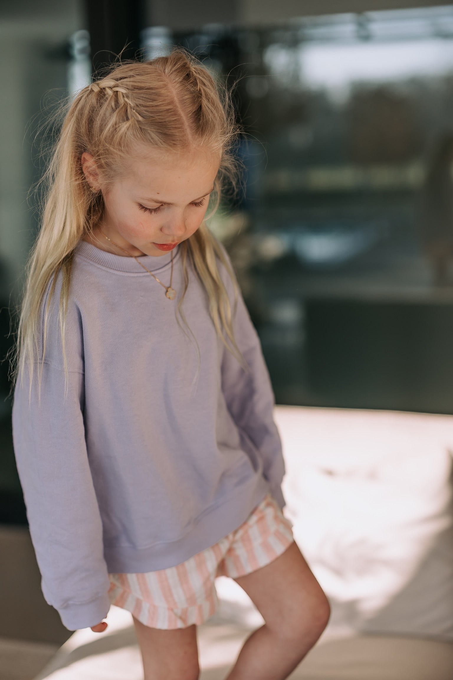 Sweatshirt | Purple heather | En Fant