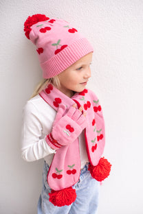 Knitted gloves cheerful cherry | 7-10 jaar | Rockahula