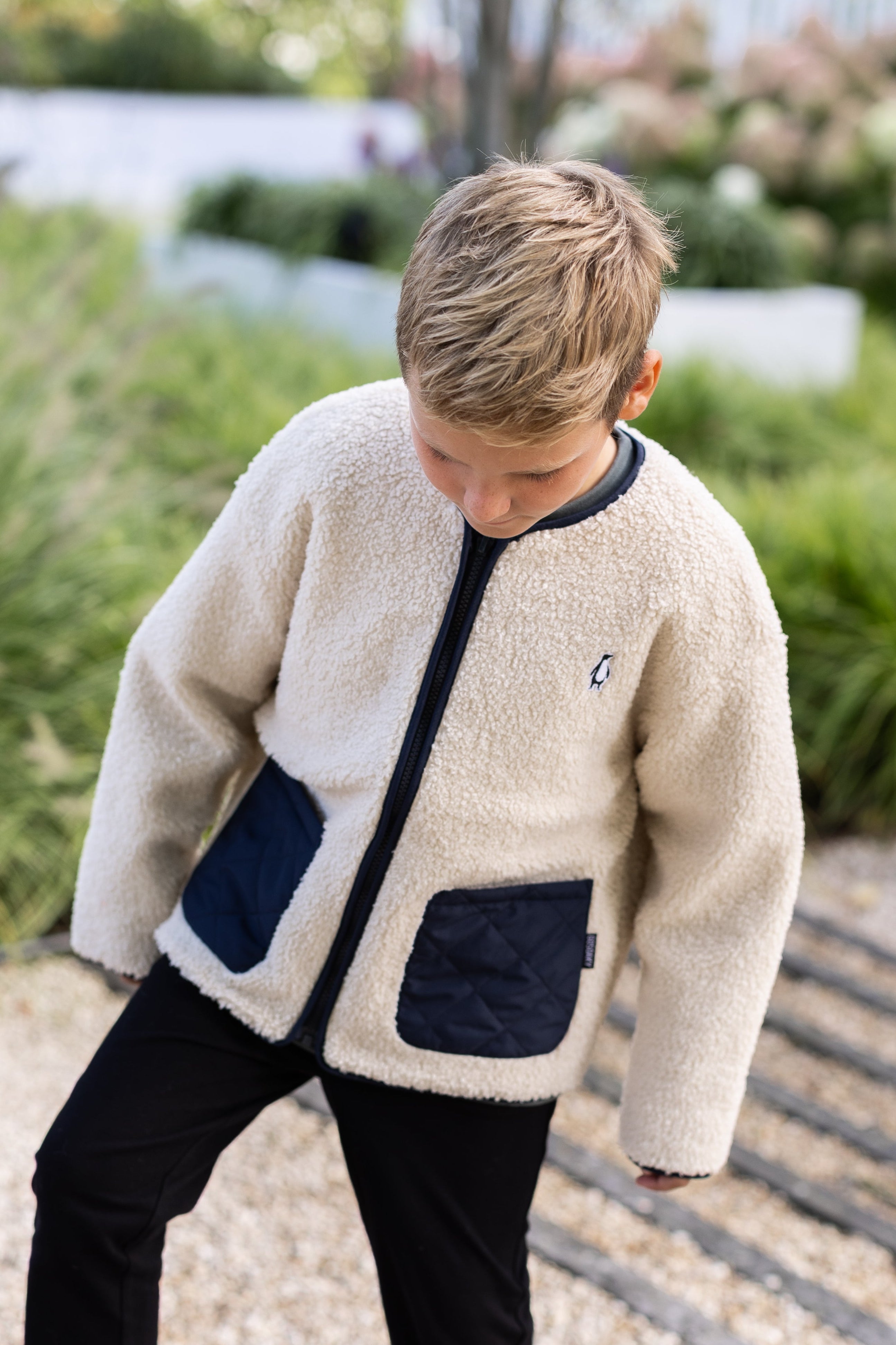 Jacket sleeping lion | Sky captain blue/teddy | Gosoaky