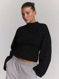 Longsleeve Feather | Black | Refined Department