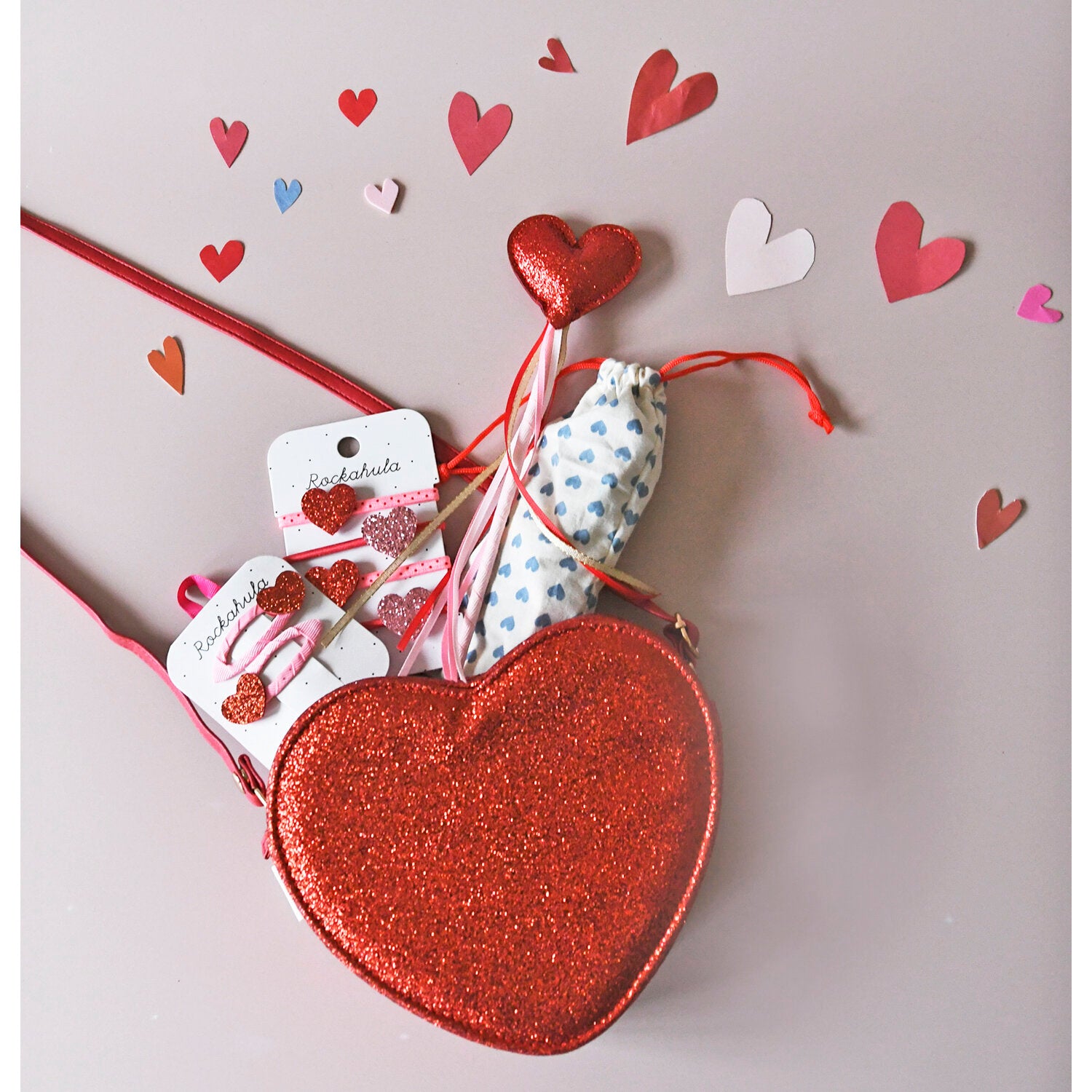 Love heart glitter bag | Rockahula