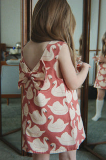 Magot bow dress | Swan rose | Konges Slojd