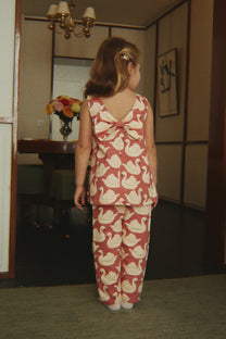 Magot bow dress | Swan rose | Konges Slojd