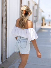 Off-shoulder top Capri | White | Studio Poespas