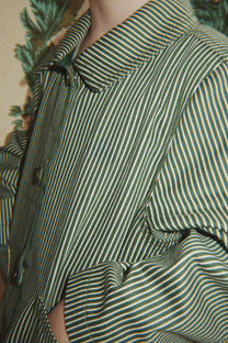 Overshirt Luc | Milk Verte Stripe | Konges Sløjd