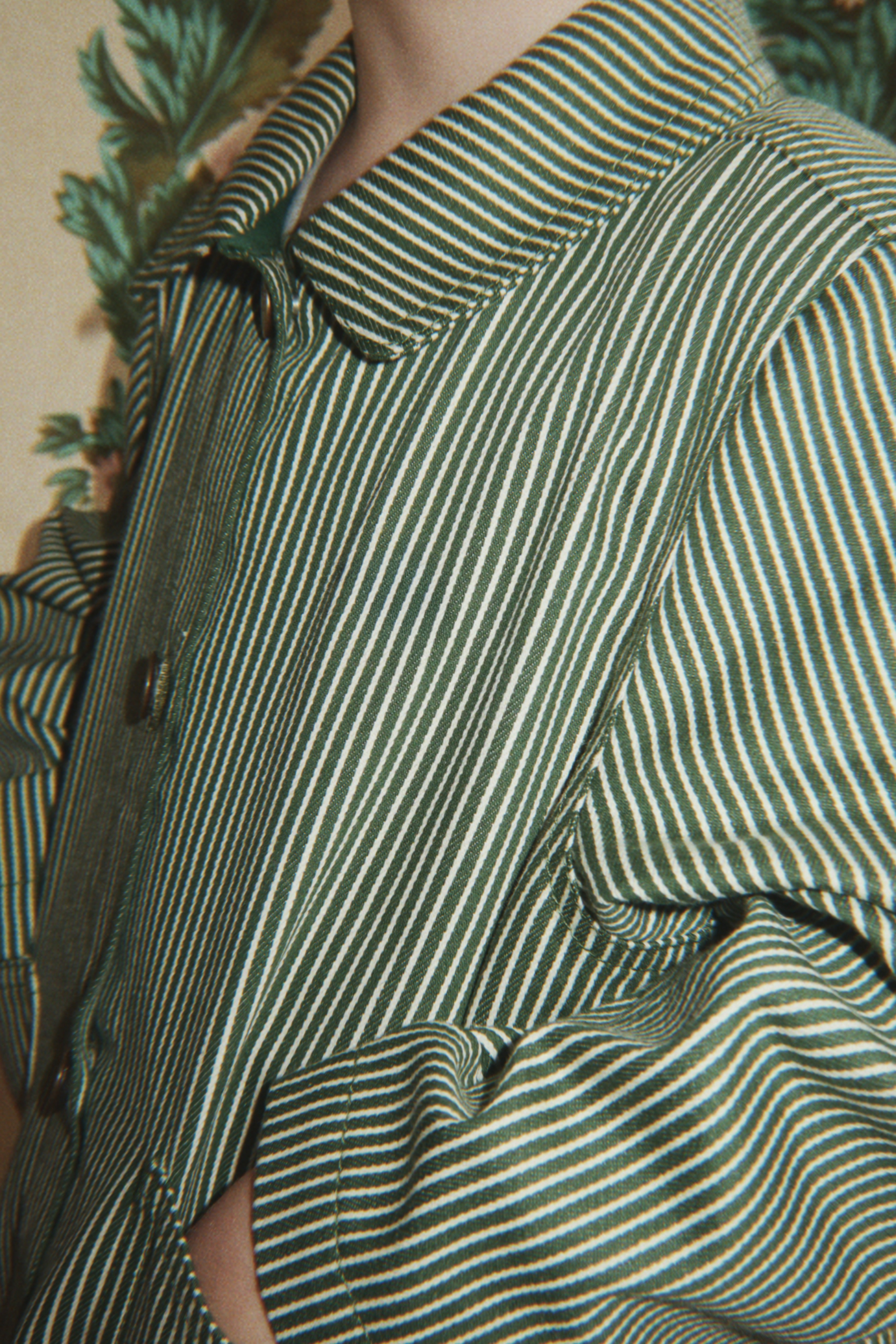Overshirt Luc | Milk Verte Stripe | Konges Sløjd