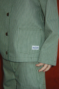 Overshirt Luc | Milk Verte Stripe | Konges Sløjd