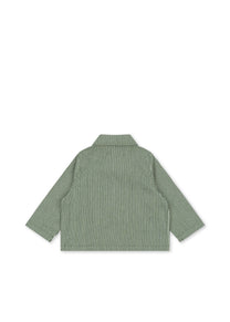 Overshirt Luc | Milk Verte Stripe | Konges Sløjd