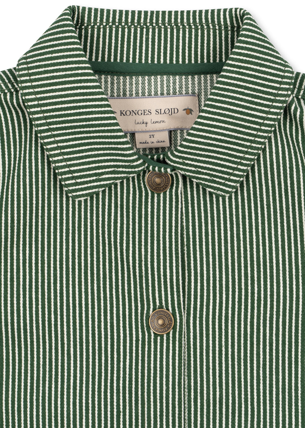 Overshirt Luc | Milk Verte Stripe | Konges Sløjd