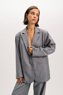 Oversized blazer Mikky | Light grey | Refined Department