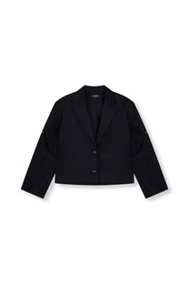 Oversized cropped blazer Star | Black | Refined Department