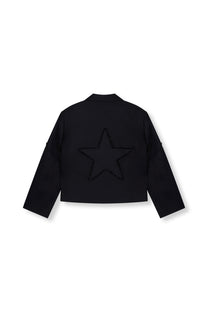 Oversized cropped blazer Star | Black | Refined Department