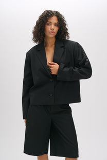 Oversized cropped blazer Star | Black | Refined Department