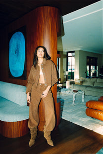 Oversized studded jacket Honni | Brown | Refined Department