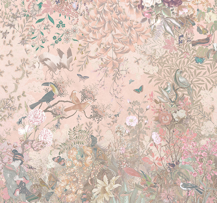Behang Botanical Blossom | Peach | Staaltje.