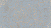 Behang Wild Roses | Blue