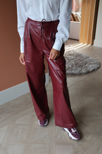 PU pants Bibi | Bordeaux | Refined Department
