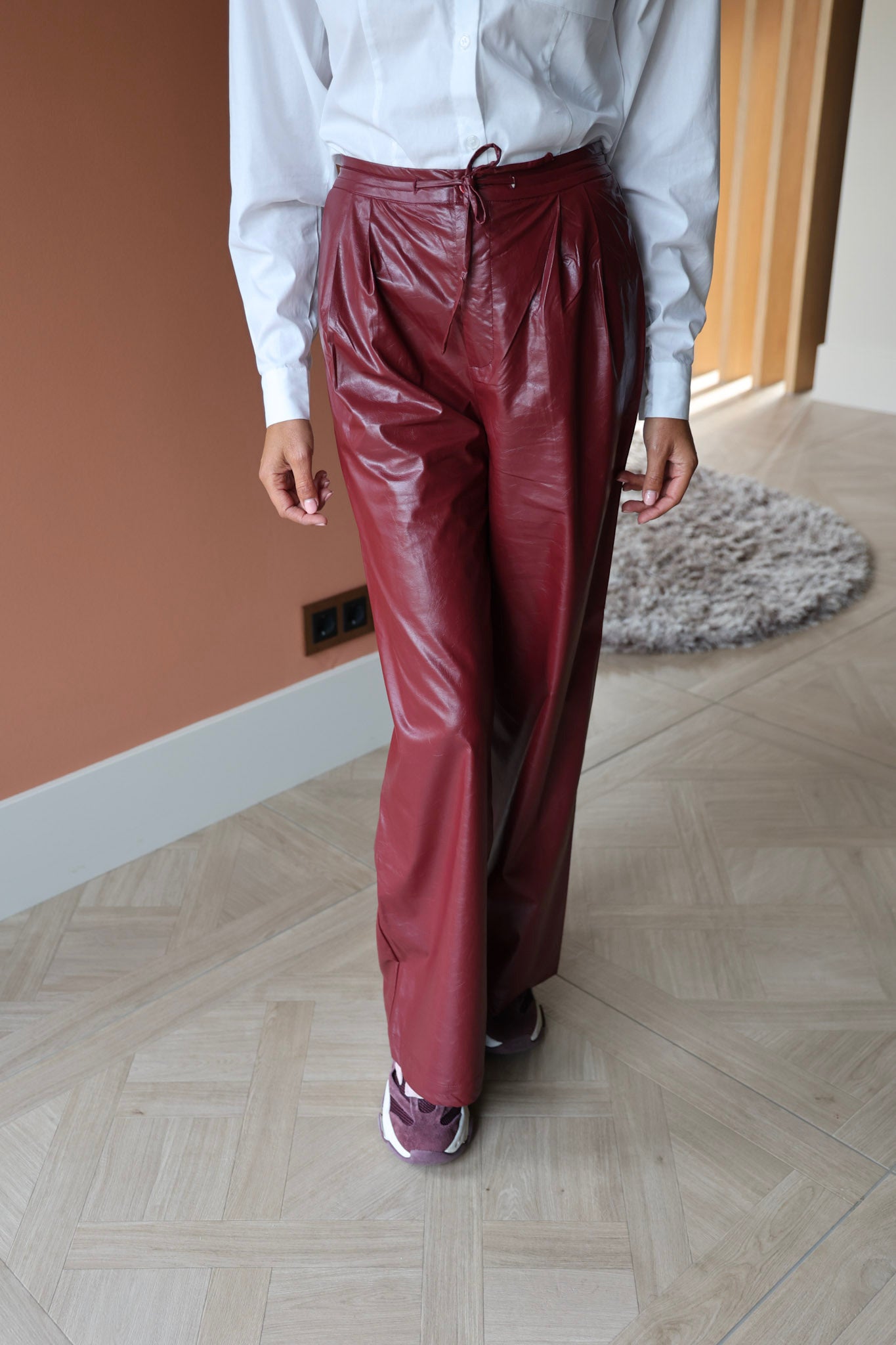 PU pants Bibi | Bordeaux | Refined Department