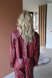 PU pants Bibi | Bordeaux | Refined Department