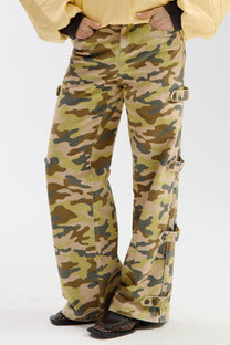 Pants Bella | Green camo | Harper & Yve