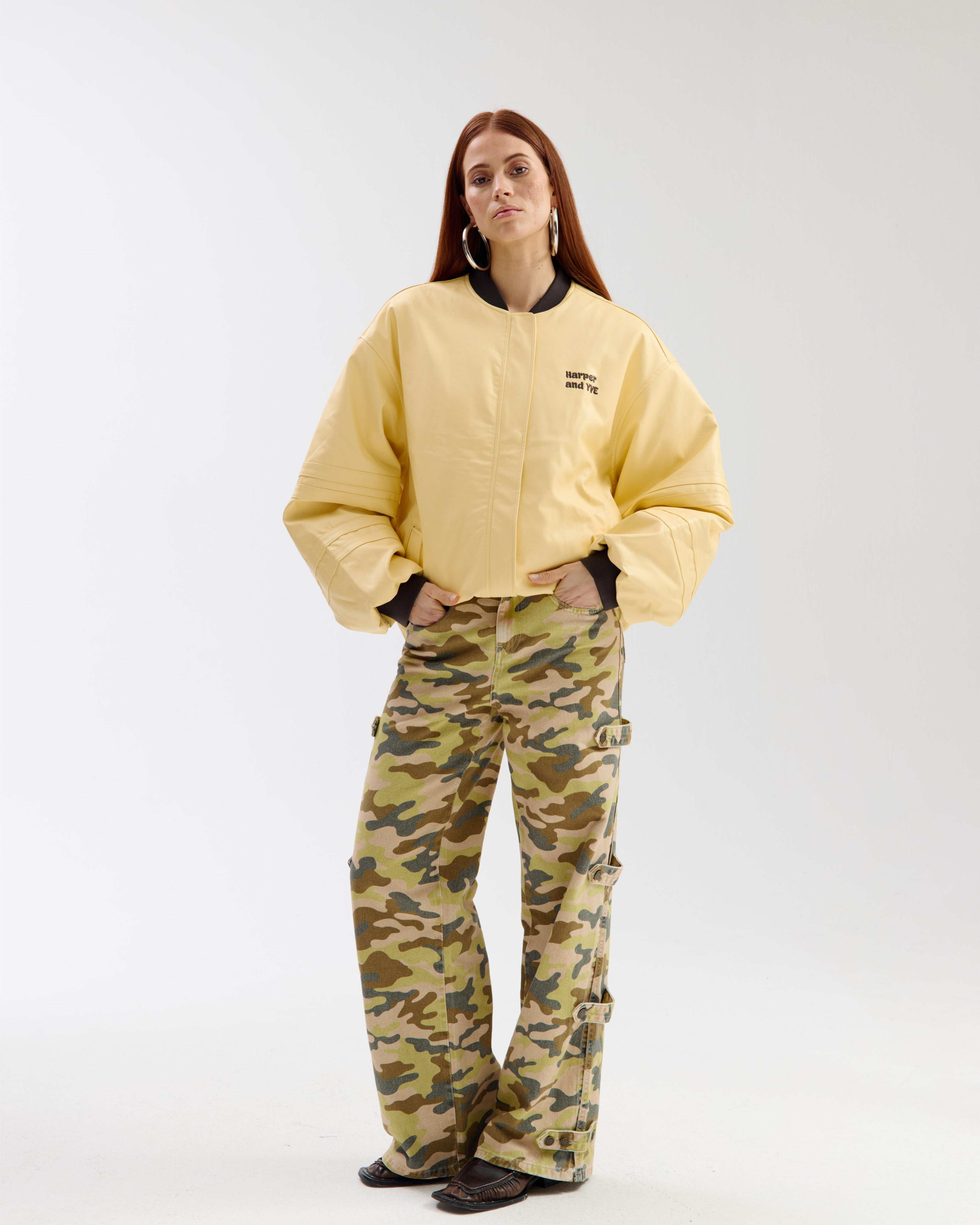 Pants Bella | Green camo | Harper & Yve