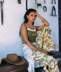 Pants Bella | Green camo | Harper & Yve