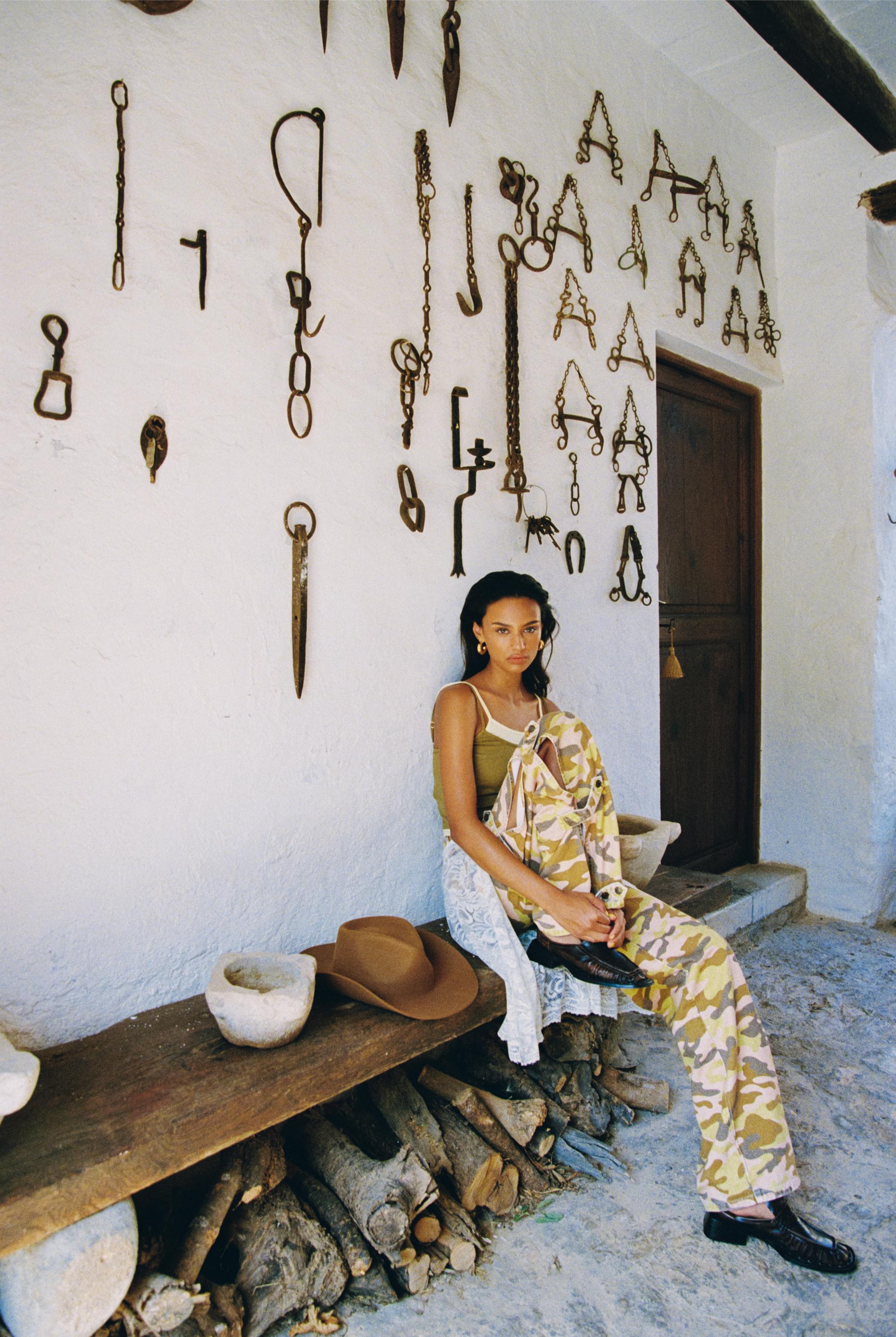 Pants Bella | Green camo | Harper & Yve