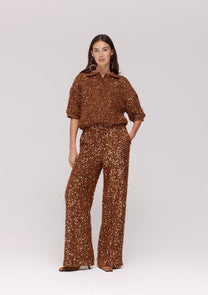 PRE-ORDER: Pants Holly | Bronze sequin | Harper & Yve