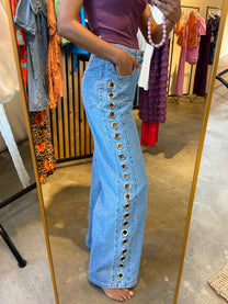 Pants Mayra eye | Mid blue | Harper & Yve