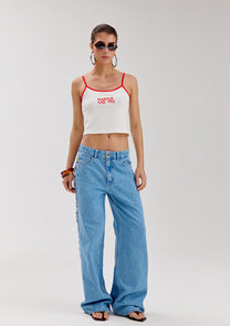 Pants Mayra eye | Mid blue | Harper & Yve