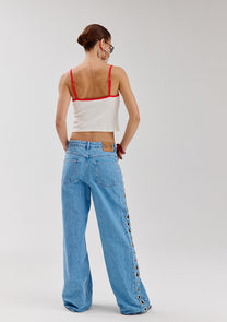 Pants Mayra eye | Mid blue | Harper & Yve