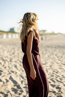 Pants Bon bini | Aubergine | Studio Poespas