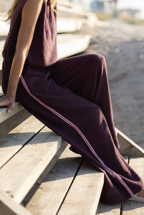Pants Bon bini | Aubergine | Studio Poespas