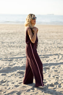 Pants Bon bini | Aubergine | Studio Poespas