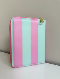 Paspoorthoes Stripes Mint Pink | t/m 4 pers. | Studio Poespas