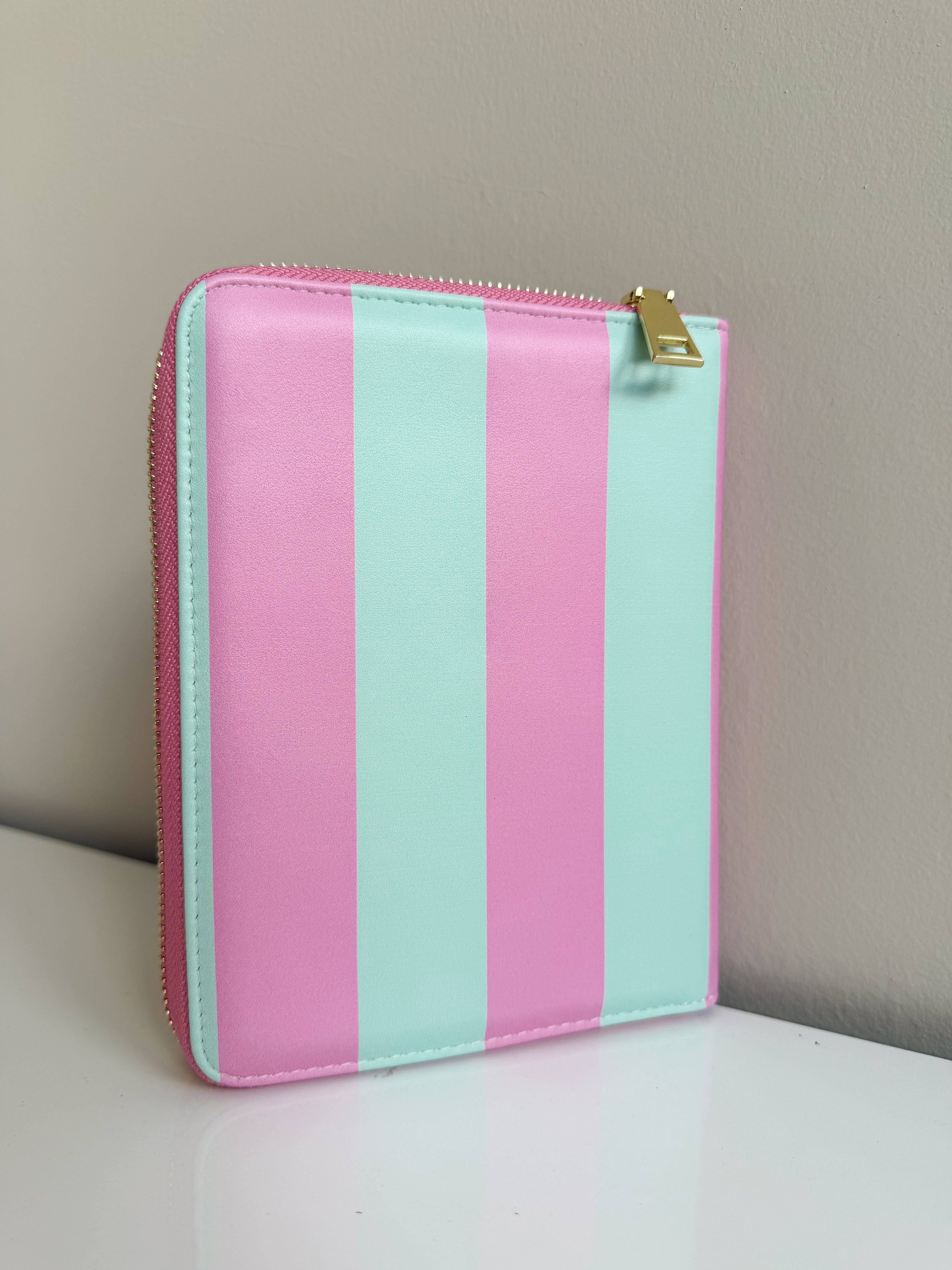 Paspoorthoes Stripes Mint Pink | t/m 4 pers. | Studio Poespas