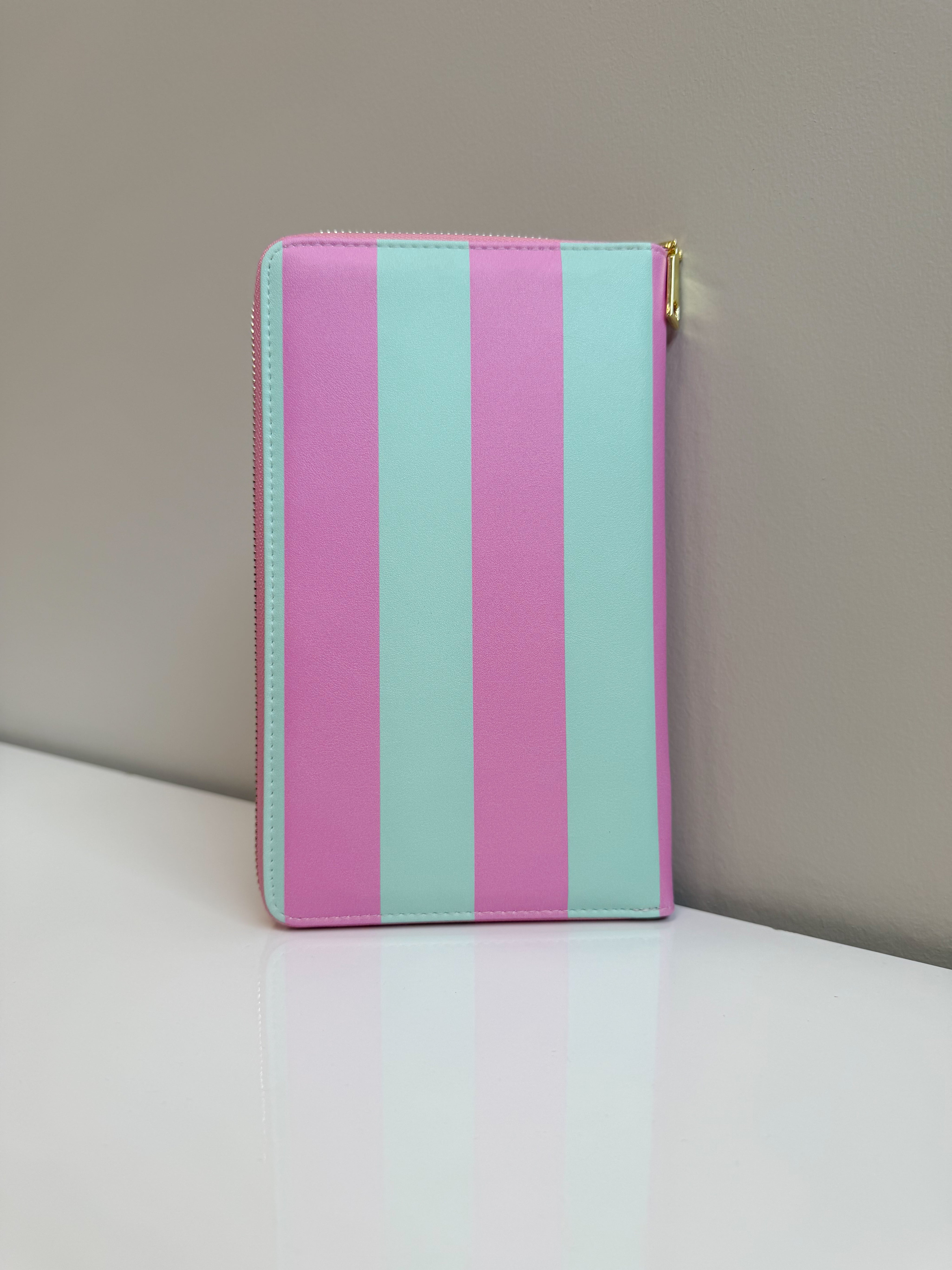 Paspoorthoes Stripes Mint Pink | t/m 6 pers. | Studio Poespas