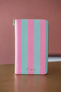 Paspoorthoes Stripes Mint Pink | t/m 6 pers. | Studio Poespas