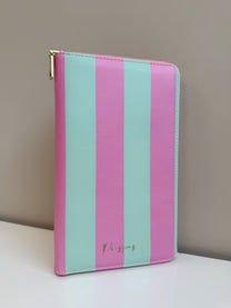 Paspoorthoes Stripes Mint Pink | t/m 6 pers. | Studio Poespas
