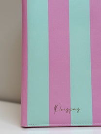Paspoorthoes Stripes Mint Pink | t/m 6 pers. | Studio Poespas