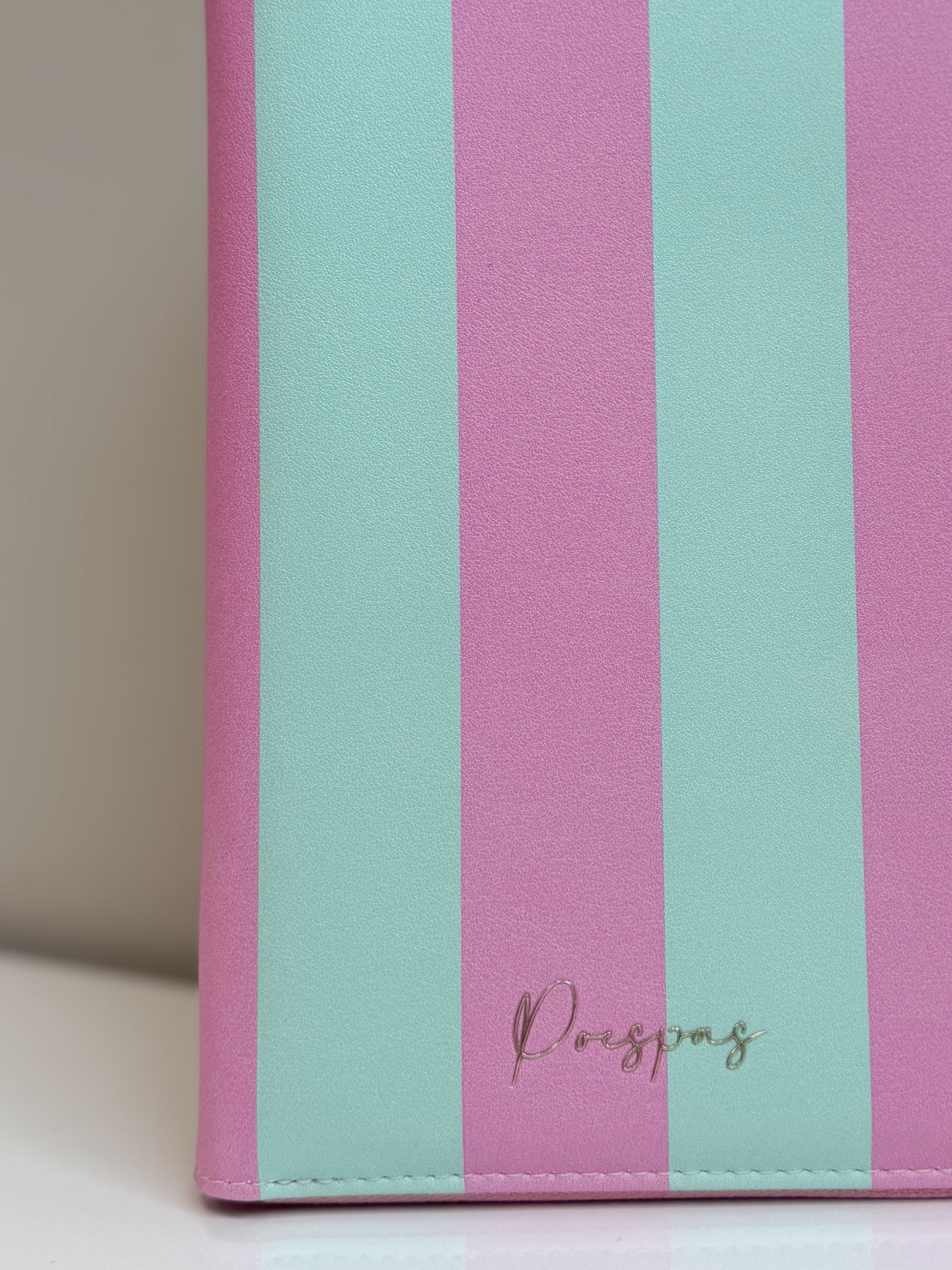 Paspoorthoes Stripes Mint Pink | t/m 6 pers. | Studio Poespas