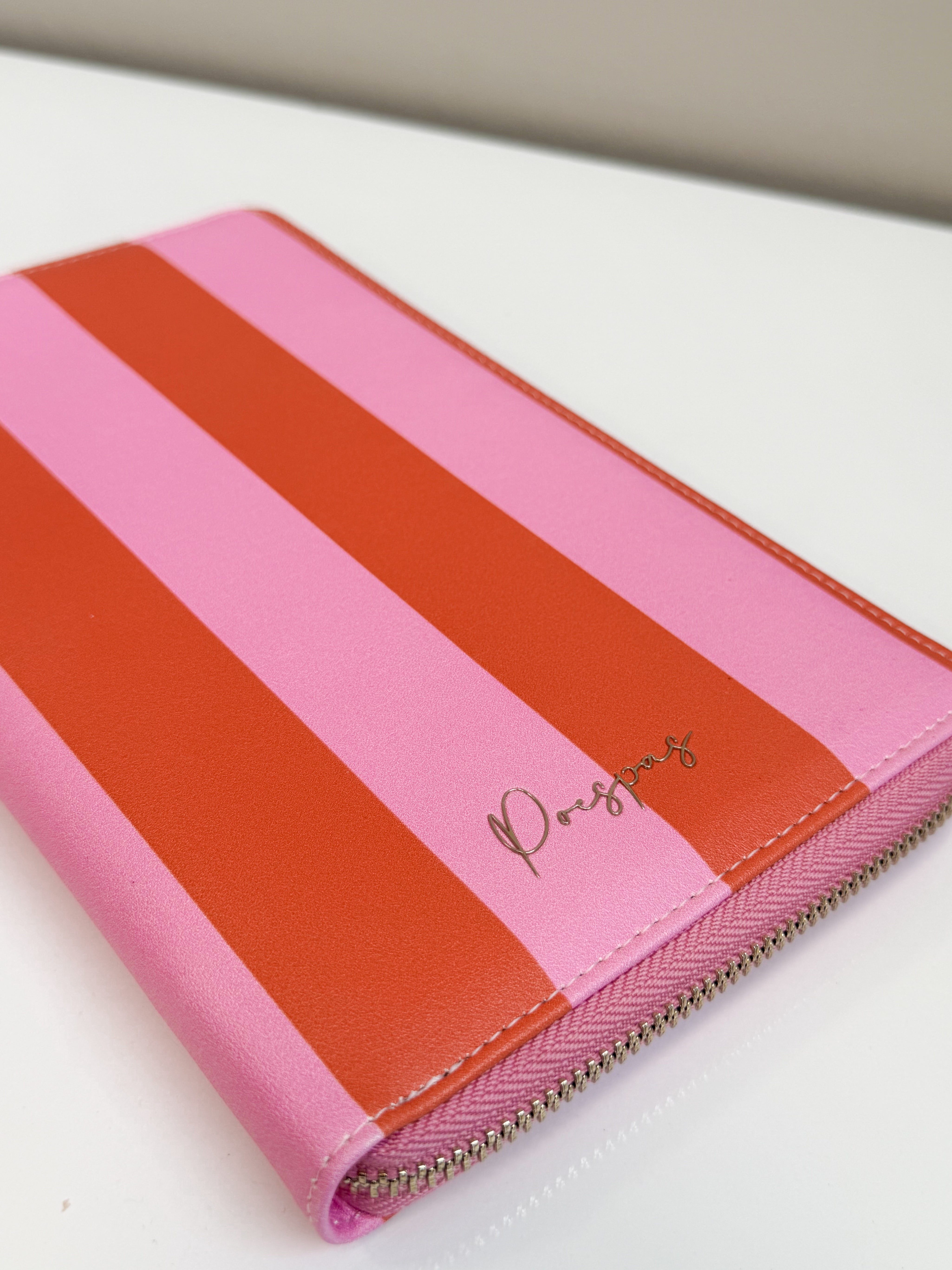 Paspoorthoes Stripes Pink Orange | t/m 6 pers. | Studio Poespas