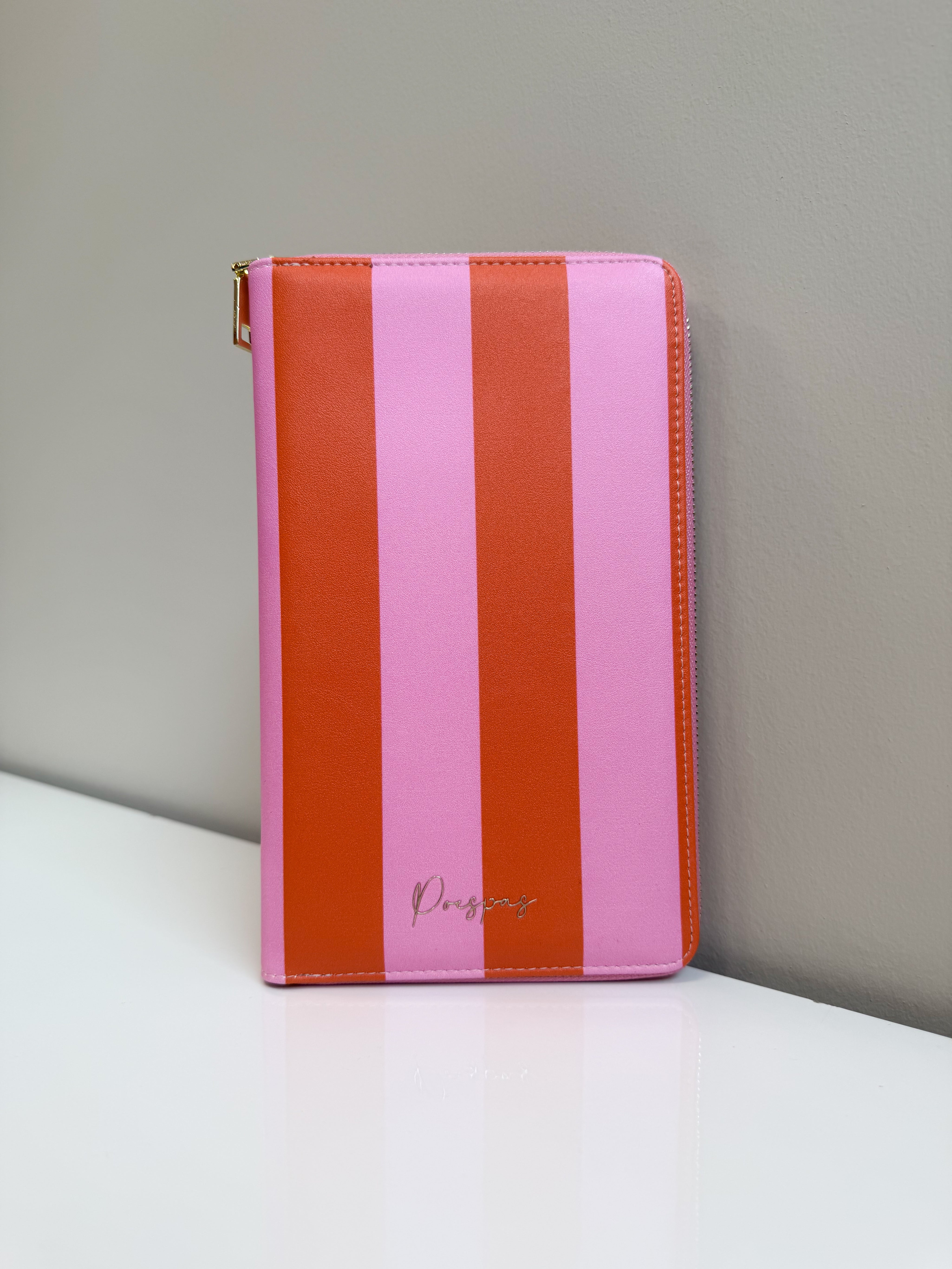 Paspoorthoes Stripes Pink Orange | t/m 6 pers. | Studio Poespas