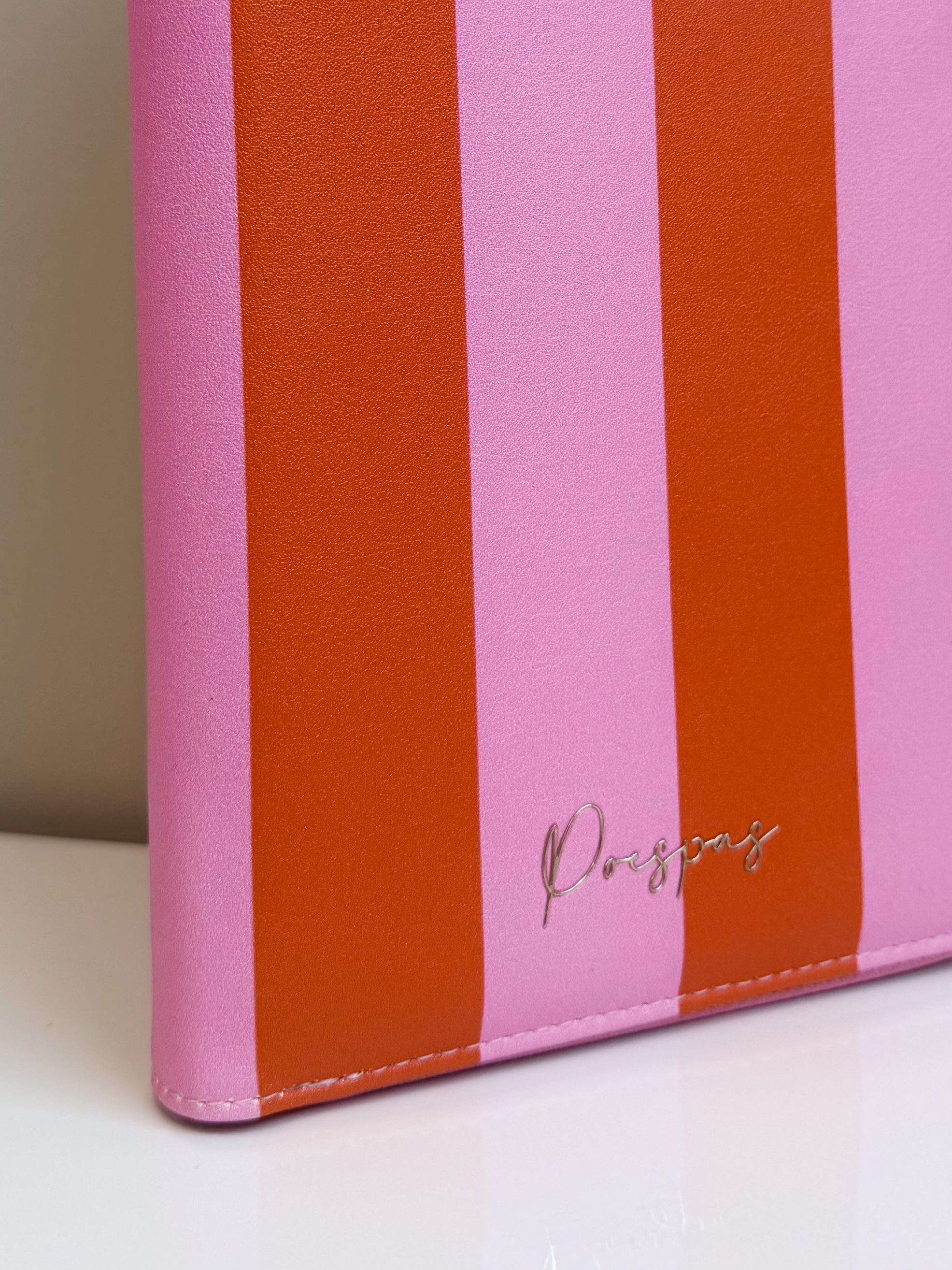 Paspoorthoes Stripes Pink Orange | t/m 6 pers. | Studio Poespas