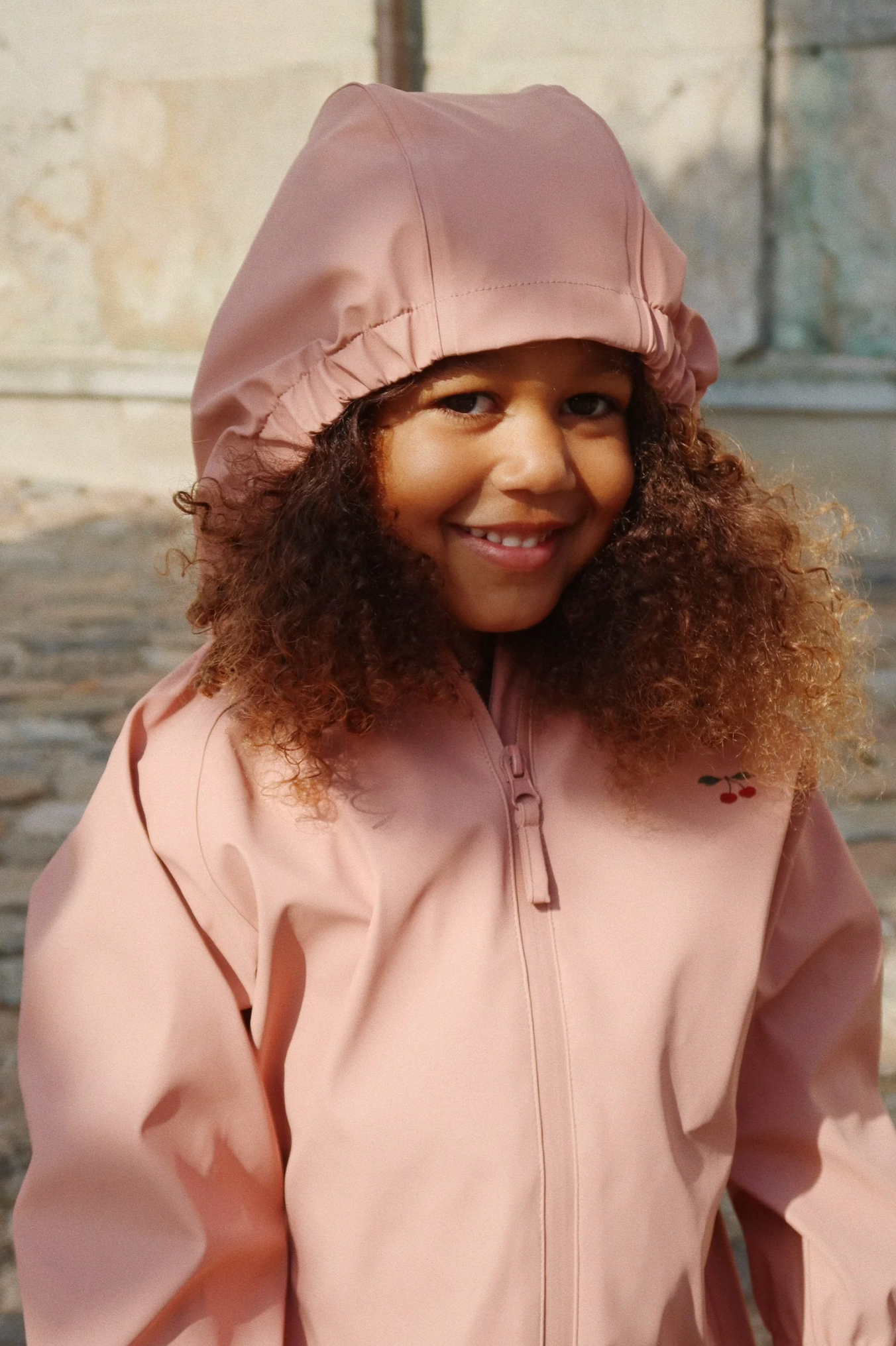 Plainy rain jacket | Cameo brown | Konges Slojd