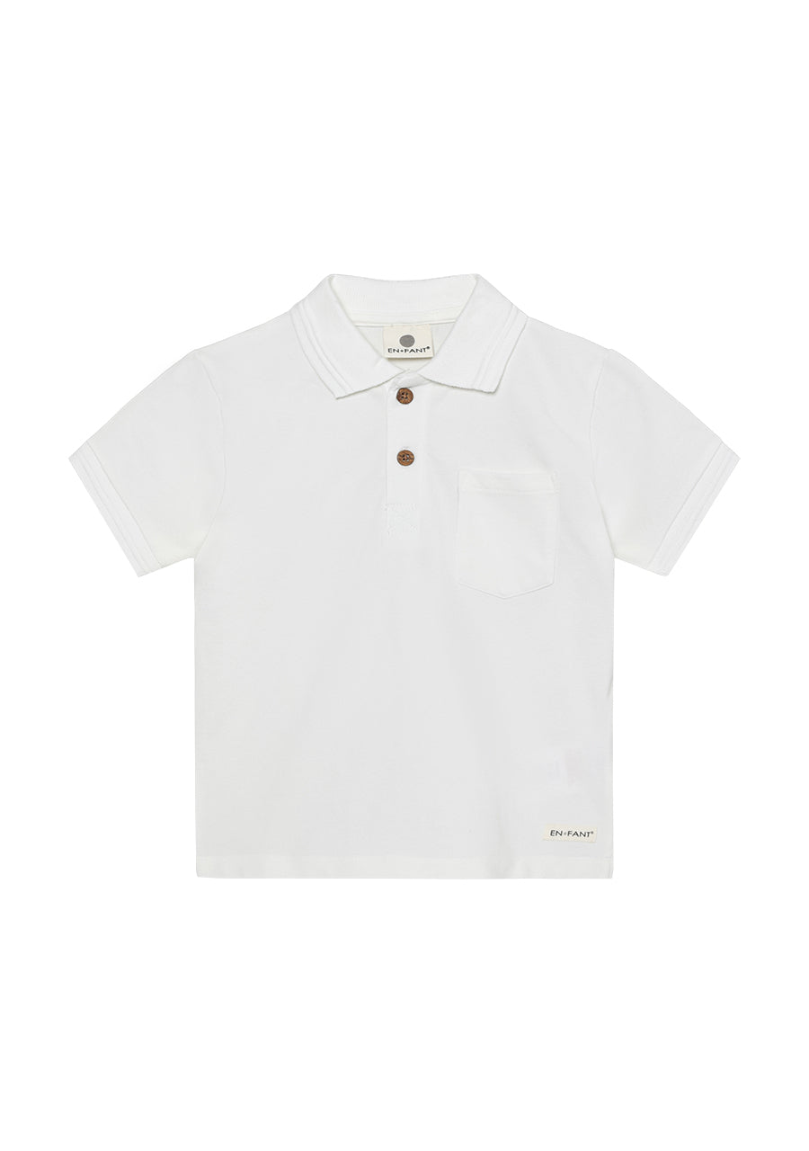 Polo short sleeve | Egret | En Fant