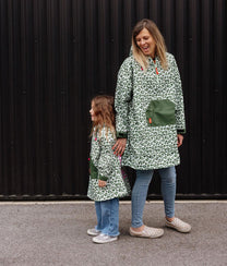 Poncho Green Leopard | Hello Hossy