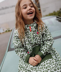 Poncho Green Leopard | Hello Hossy